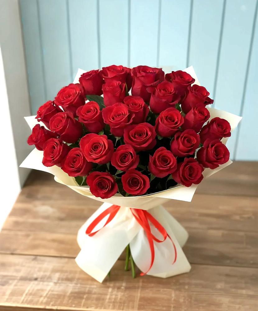 Букет 29 Красных роз в Васильевском Моху