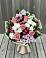 Букет цветов из: Альстромерии, Гвоздики, Розы и Хризантемы в Васильевском Моху