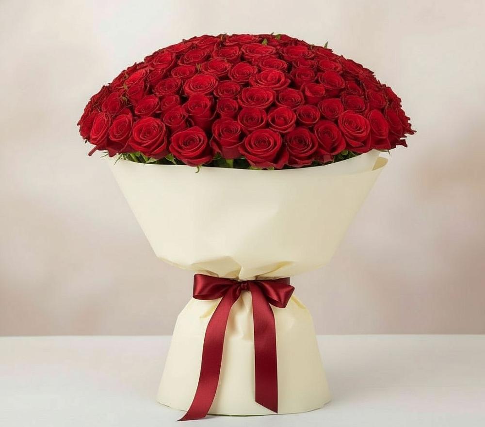 Букет 101 Красная роза Милано в Васильевском Моху