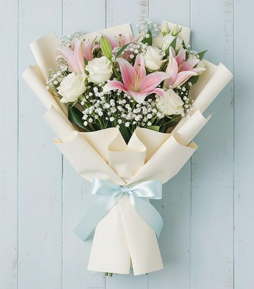 Букет цветов из: Лилии в Васильевском Моху