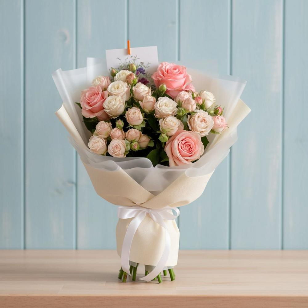 Букет цветов из: Розы в Васильевском Моху