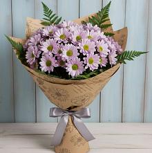 Букет цветов из:  Хризантемы #REPLACE_PRED# Васильевском Моху