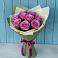 Букет Розы Фёрст Леди в Васильевском Моху