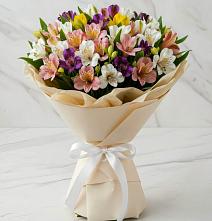Букет цветов из:  Альстромерии #REPLACE_PRED# Васильевском Моху