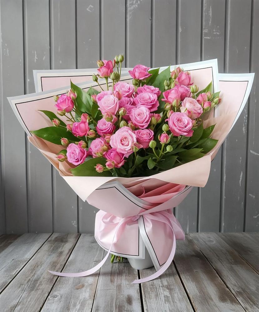 Букет Розовый кустик в Васильевском Моху