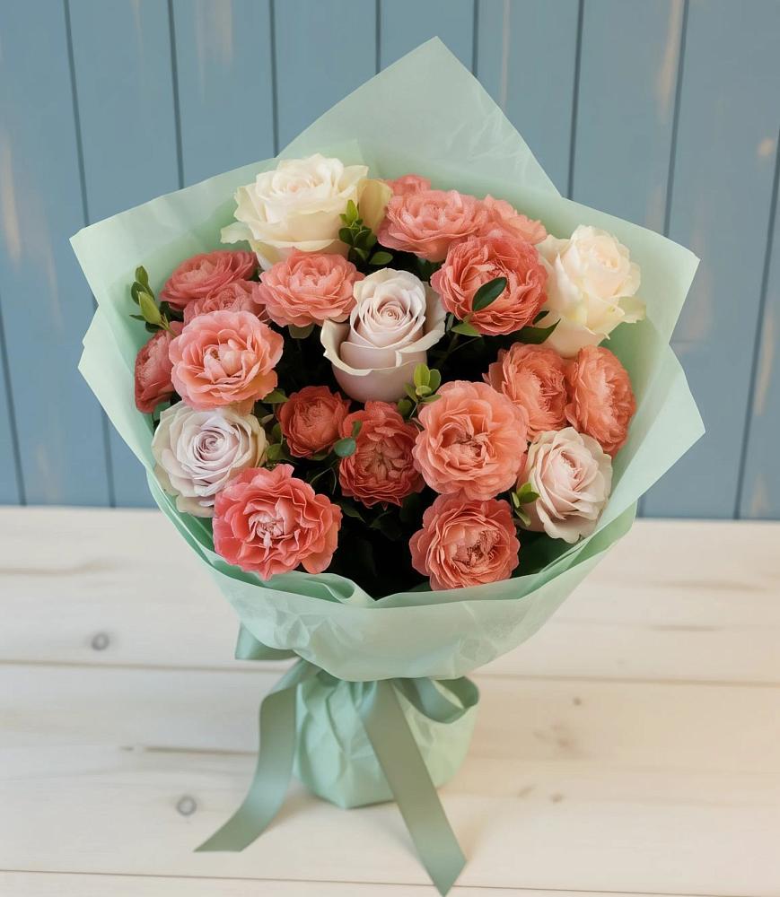 Букет цветов из: Розы в Васильевском Моху