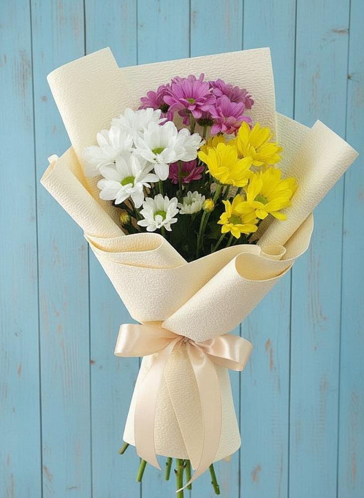 Букет цветов из: Хризантемы в Васильевском Моху