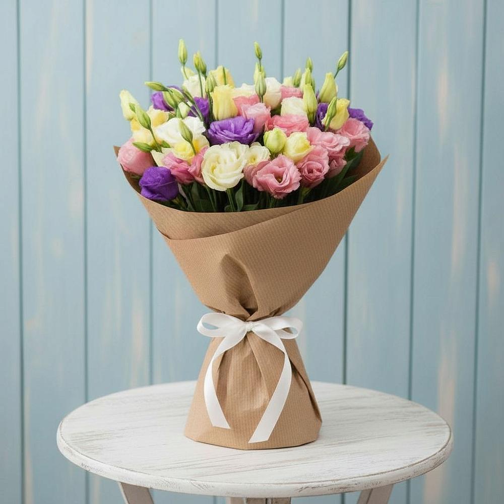 Букет цветов из: Лизиантусы в Васильевском Моху