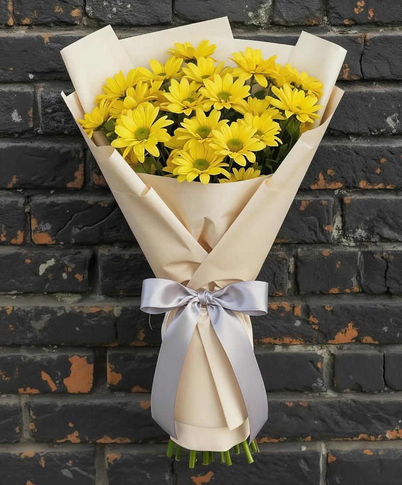 Букет цветов из: Хризантемы в Васильевском Моху