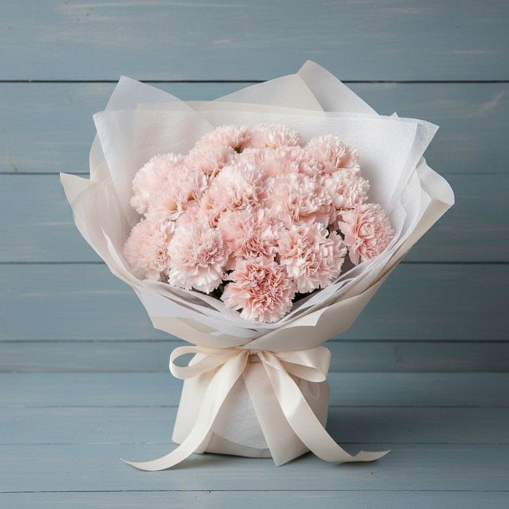 Букет цветов из: Гвоздики в Васильевском Моху