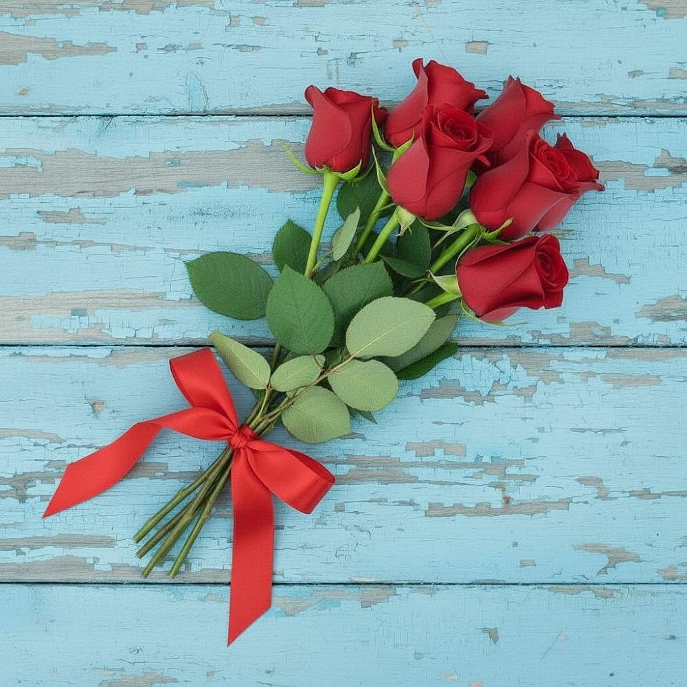 Букет Красные розы в Васильевском Моху