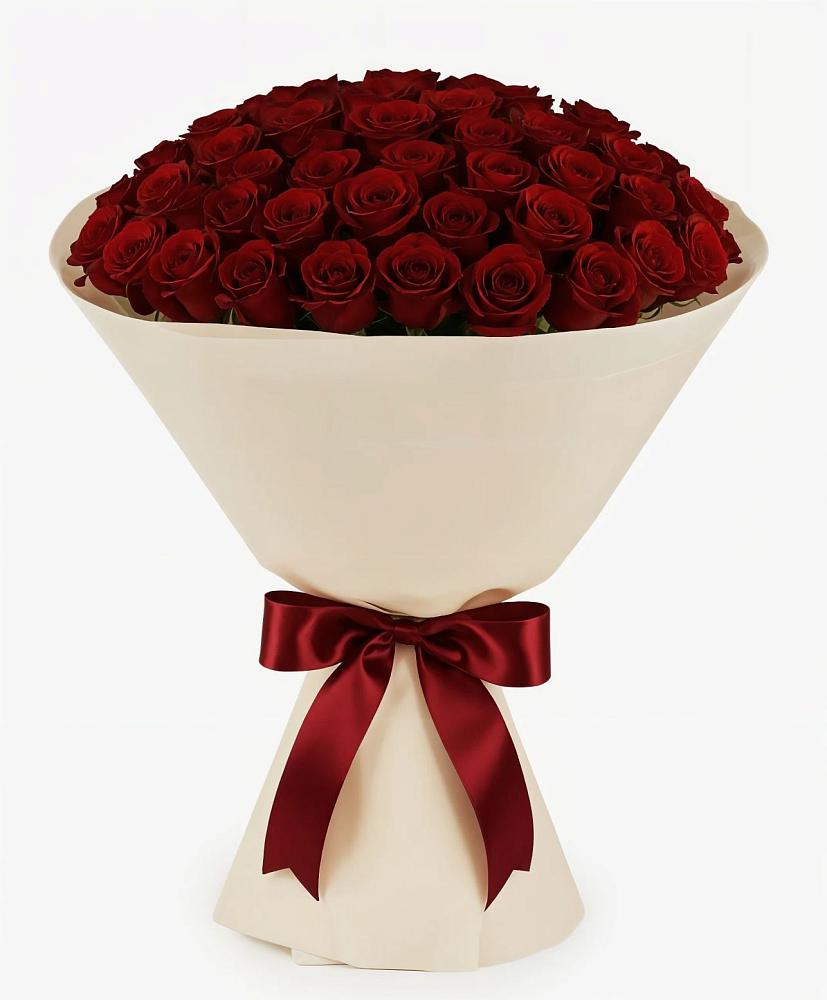 Букет 101 Бордовая роза Блэк Бакарра в Васильевском Моху